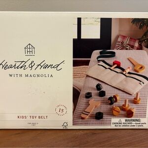 Hearth & Hand (Target) 15 Pc Wood Toy Tool Set - Natural and Black NEW